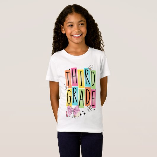Retro Third Grade T-shirt (Voorkant volledig)