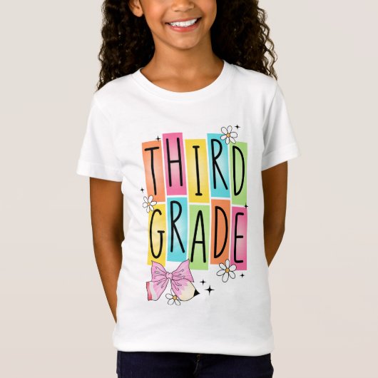 Retro Third Grade  T-shirt (Voorkant)
