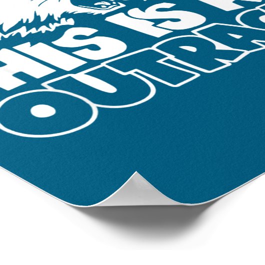 Retro This Is An Outrage Quote Meme Cat Cute Funny Poster (Hoek)