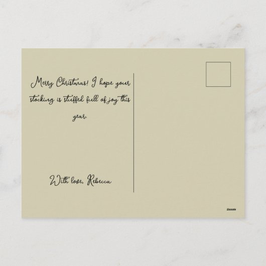  Retro Thmed Kerstwinter Feestdagenkaart (Achterkant)