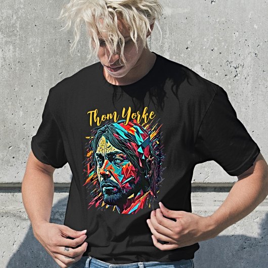 Retro Thom Yorke Artistiek T-shirt