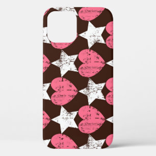 Retro Threadbare Harten Sterren Textuur Case-Mate iPhone Case
