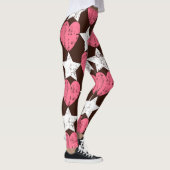 Retro Threadbare Harten Sterren Textuur Leggings (Rechts)