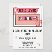 Retro Throwback Birthday Party Kaart (Voorkant)