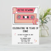 Retro Throwback Birthday Party Kaart (Staand voorkant)