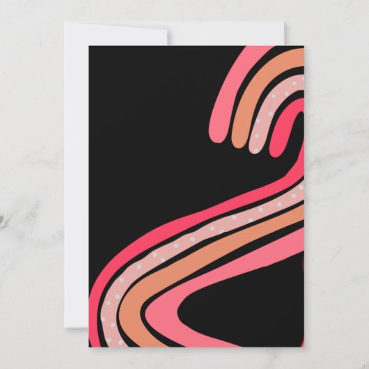 Retro Throwback Birthday Party Kaart (Achterkant)