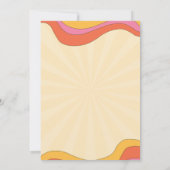 Retro Throwback Gele Sunburst Bloemen Verjaardag Kaart (Achterkant)