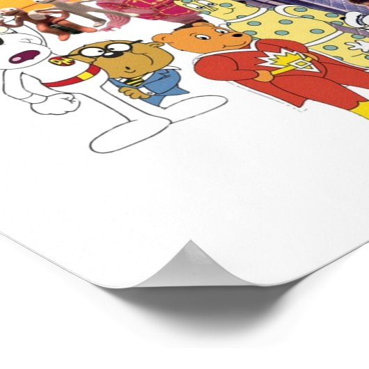 Retro Throwback Mashup Memories 80s Kinder TV uit  Poster (Hoek)