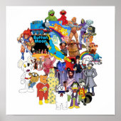 Retro Throwback Mashup Memories 80s Kinder TV uit  Poster (Voorkant)