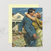 Retro Thuis Gevonden Wij Zijn Verhuisd Mededeling  Aankondiging (Voorkant / Achterkant)