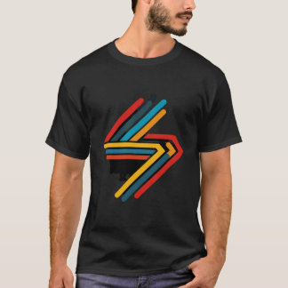 Retro Thunderbolt Grafisch T-shirt