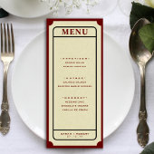 Retro Ticket Stub Bruiloft Menu