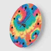 Retro Tie Dye Clocks Grote Klok (Hoek)