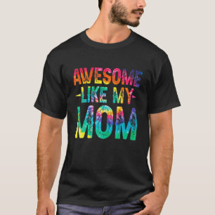 Retro Tie Dye Geweldige als mijn moeder  ouders' T-shirt