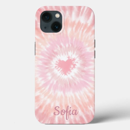 Retro Tie Dye Heart Signature Case-Mate iPhone Case (Achterkant)