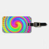 Retro Tie Dye Hippie Psychedelic Bagagelabel (Voorkant horizontaal)