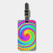 Retro Tie Dye Hippie Psychedelic Bagagelabel (Voorkant verticaal)