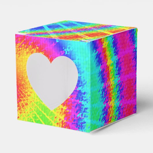 Retro Tie Dye Hippie Psychedelic Bedankdoosjes (Voorkant Zijde)