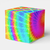 Retro Tie Dye Hippie Psychedelic Bedankdoosjes (Achterkant)