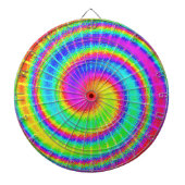 Retro Tie Dye Hippie Psychedelic Dartbord (Voorkant)