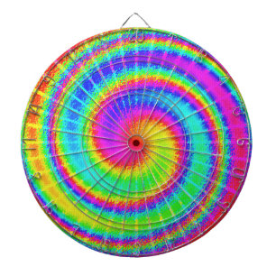 Retro Tie Dye Hippie Psychedelic Dartbord