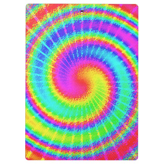 Retro Tie Dye Hippie Psychedelic Klembord (Achterkant)
