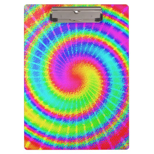 Retro Tie Dye Hippie Psychedelic Klembord (Voorkant)