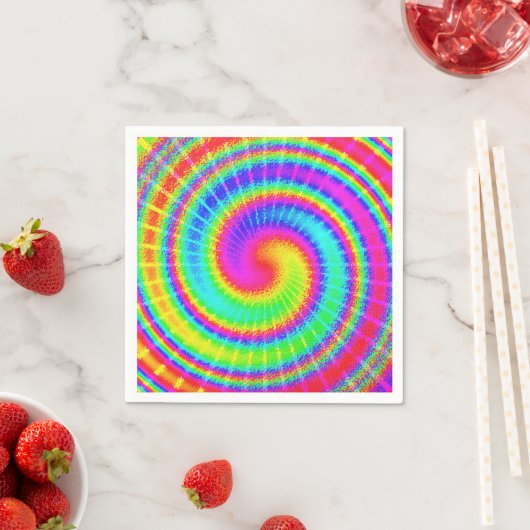 Retro Tie Dye Hippie Psychedelic Servet (Insitu)