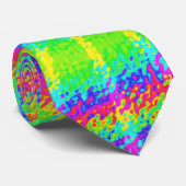 Retro Tie Dye Hippie Psychedelic Stropdas (Opgerold)