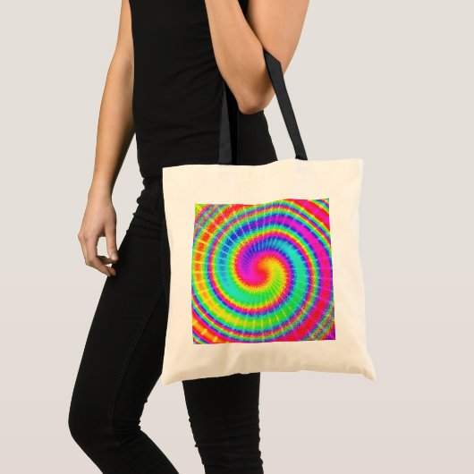 Retro Tie Dye Hippie Psychedelic Tote Bag (Voorkant (product))