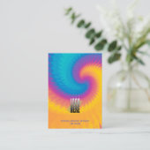 Retro Tie Dye Logo Verdien Display Card Visitekaartje (Staand voorkant)
