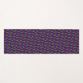 Retro Tie Dye Love Letters Patroon Yogamat (Voorkant (horizontaal))