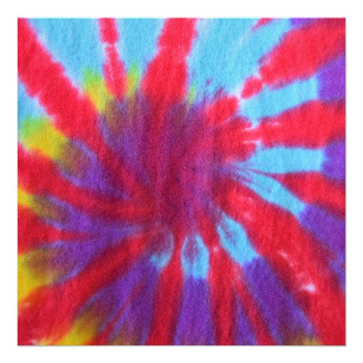 Retro Tie Dye-ontwerp Foto Afdruk (Voorkant)