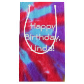 retro tie-dye ontwerp klein cadeauzakje (Voorkant)