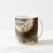 Retro Tie Dye Peace Love Brown Marmer Swirl Koffiemok (Voorkant rechts)