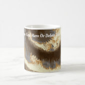 Retro Tie Dye Peace Love Brown Marmer Swirl Koffiemok (Center)