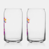 Retro Tie Dye Peace Sign Kan Glas Set (Links)