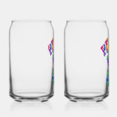 Retro Tie Dye Peace Sign Kan Glas Set (Rechts)