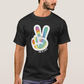 Retro Tie Dye Peace Sign. Soort vredesliefde Kindn T-shirt