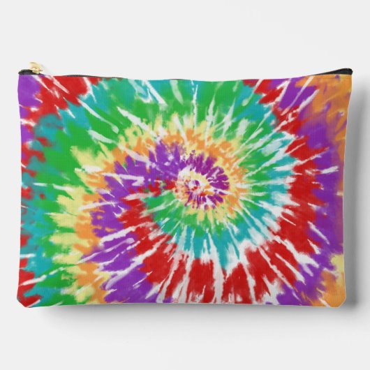 Retro Tie Dye Toilettas met Regenboogkleuren Etui (Voorkant)