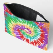Retro Tie Dye Toilettas met Regenboogkleuren Etui (Open)