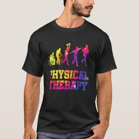 Retro Tie Fysieke Therapie Evolutie PT Thera T-shirt (Voorkant)