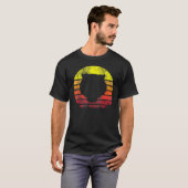 retro Tiger Face Silhouette Forest Sun T T-shirt (Voorkant volledig)