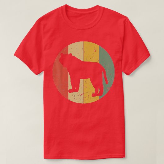 Retro Tiger  Tiger Silhouette Zoo Animal Lo T-shirt (Design voorkant)