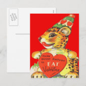 Retro Tiger Valentijn Kaart (Voorkant / Achterkant)