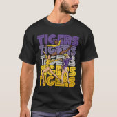 Retro Tigers Gymnastiek Paars _ Gold Gymnasts1.p T-shirt (Voorkant)