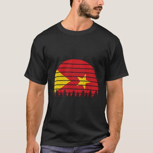 Retro Tigray Vlag  Kunst Voor Trots Ethiopië T T-shirt (Voorkant)