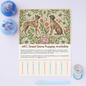 Retro Tigris Grote Dane Puppy Flyer (Enkel)