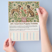 Retro Tigris Grote Dane Puppy Flyer (Hand)