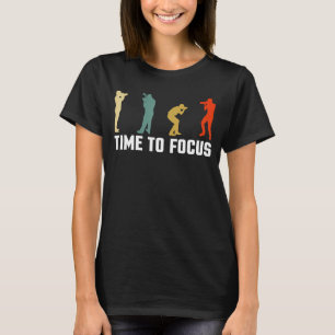 Retro-tijd om fotografe camera te focussen T-shirt